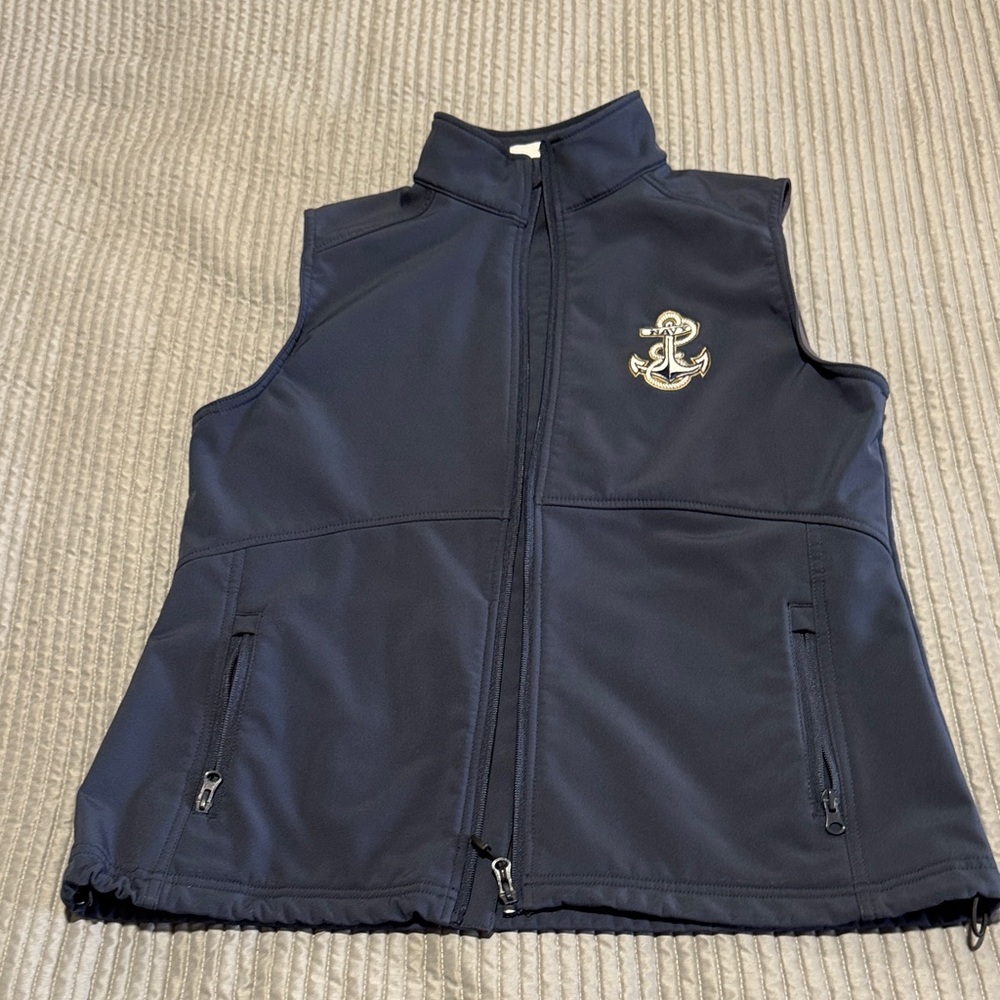 Navy Women's Vest with Anchor Design